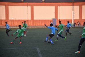 Somaliska Freds fotbollslag ensamkommande träningsmatch mot Kristianstad